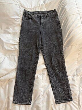 Black/Gray Old Navy High Rise OG Straight Jeans Size 10